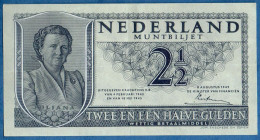 Nederland, Netherlands Type 1949 Fl  2.50 Juliana, Series Numer-letter=numbers Some Superficial Bends - 2 1/2 Gulden