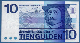 Nederland, Netherlands Type 1968 Fl 10,- Frans Hals Flax-containing Paper, Uniform Cropping Marks Series 3664 Unc 83d1 - 10 Florín Holandés (gulden)