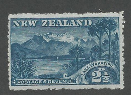 25132) New Zealand  1902 2nd Watermark Mint Hinge * Paper Piece Stuck On Back - Neufs