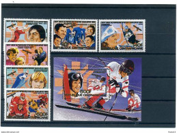 A18277)Olympia 84: Zentralafrika 1062 - 1067 A** + Bl 297 A** - Winter 1984: Sarajevo