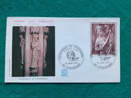 FRANCIA - CATHEDRALE DE STRASBOURG   - FDC  1971 - Brieven En Documenten