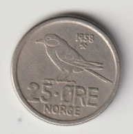 NORGE 1958: 25 Öre, KM 407 - Noorwegen