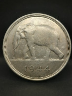 50 FRANCS ARGENT 1944 LEOPOLD III CONGO BELGE / SILVER - 1934-1945: Leopold III.