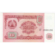 Tadjikistan, 10 Rubles, 1994, KM:3a, NEUF - Tadjikistan