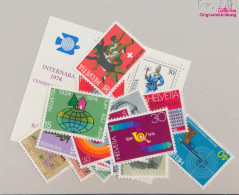 Schweiz Postfrisch Jahresereignisse 1974 Giftpflanzen, Skulpturen U.a.  (10257153 - Unused Stamps