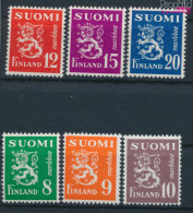 Finnland 378-383 (kompl.Ausg.) Postfrisch 1950 Freimarken: Wappenlöwe (10221522 - Nuevos