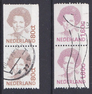 Pays Bas -  1980 - 89   Béatrix   Y&T  N °  1380 Ca  1380 Fa  Double Oblitéré - Oblitérés