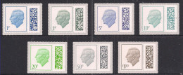 GB 2023 KC Set 7 X Low Values 1p To £1 Umm Barcode M23L ( 739 ) - Ungebraucht