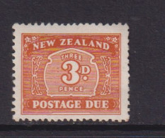 NEW ZEALAND  - 1939 Postage Due 3d Hinged Mint - Timbres-taxe