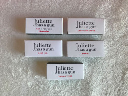 R.Ricci - Juliette Has A Gun, Lot De 5 échantillons Différents - Echantillons (tubes Sur Carte)