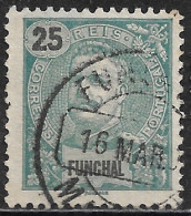 Funchal – 1897 King Carlos 25 Réis Used Stamp - Funchal