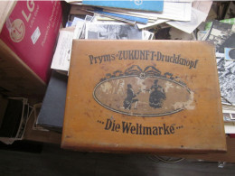 Old Wooden Big Box Pryms Zukunft Druckknopf Die Weltmarke 26.5x19x10 Cm - Scatole/Bauli