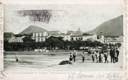 CASTELLAMMARE DI STABIA - VILLA COMUNALE DA MARE - ANIMATA E MOVIMENTATA - BAMBINI - CARTOLINA FP SPEDITA NEL 1904 - Castellammare Di Stabia