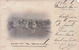 ALGERIE - Convoi En Marche - Animé - Carte Postale Ancienne - Mannen