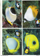 A41541)WWF-Maximumkarte Fische: Mikronesien 583 - 586 - Cartes-maximum