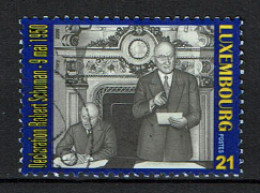 Luxembourg 2000 - YT 1457 - The 50th Anniversary Of Schuman Declaration, Robert Schuman - Usados
