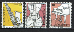 Luxembourg 2000 - YT 1450/1452 -Music, Musique, Musical Instruments, Piano, Violon, Geige, Saxophone - Used Stamps