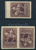 ** 1956 Hunyadi Vágott Bélyeg és Vágott Fordított Pár / Mi 1470 Imperforate Stamps - Andere & Zonder Classificatie