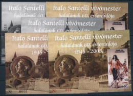 ** 2005/7 Italo Santelli Vívómester 5 Db-os Emlékív Garnitúra Azonos No. 006 - Otros & Sin Clasificación