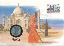India 1974. 10p Felbélyegzett Borítékban, Bélyegzéssel, Német Nyelvű Leírással T:UNC  India 1974. 10 Paise In Envelope W - Unclassified