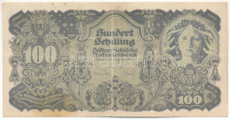 Ausztria 1945. 100Sch T:F,VG Folt, Kis Szakadás Austria 1945. 100 Schilling C:F,VG Spot, Small Tear Krause P#118 - Zonder Classificatie