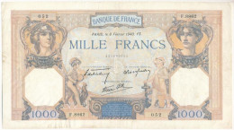 Franciaország 1940. Február 8. 1000Fr T:F Tűlyuk, Kis Szakadás France 1940. 8th Of February 1000 Francs C:F Pin Holes, S - Zonder Classificatie