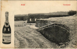 T2 1909 Arad, Várrészlet, Andrényi Pezsgő Reklám / Castle, Champagne Advertisement - Ohne Zuordnung