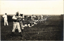 ** T2/T3 1914 K.u.K. Kriegsmarine Infanterie In Dalmatien / Austro-Hungarian Navy Training, Mariners Infantry. Phot. Alo - Non Classés