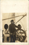 T3/T4 Fiume, Rijeka; Captain Of S.M. Dampfer KLOTILD (later K.u.k. Kriegsmarine) / Hajóskapitány. Photo (fa) - Non Classés