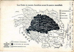 T2/T3 1938 Les Etats Du Bassin Danubien Avant La Guerre Mondiale / Magyarország Feldarabolása Nemcsak Kegyetlen és Igazs - Non Classés