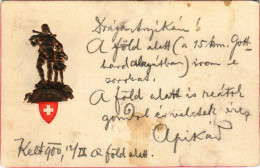 T3 1900 Wilhelm Tell, Swiss Coat Of Arms - Kézdi-Kovács László Festőművész Levele (EK) - Zonder Classificatie