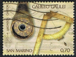 2014 - SAN MARINO - 450° ANNIVERSARIO DELLA NASCITA DI GALILEO / 450th ANNIVERSARY OF THE BIRTH OF GALILEO . USATO - Gebruikt