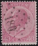 Belgie  .   OBP    .   20a       .   O      .    Gestempeld     .   /   .   Oblitéré - 1865-1866 Profile Left