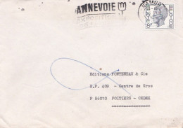 Belgique-1978--Lettre De NAMUR Pour POITIERS (France)..timbre Seul Sur Lettre + Cachet   25-4-78  ANNEVOIE (Expo Fleurs) - Cartas & Documentos