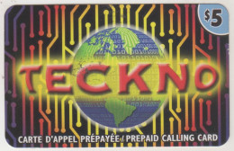 CANADA - Teckno, Prepaid Card $5 , Used - Canada