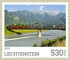 Liechtenstein 2023: "Eisenbahnbrücke Schaan–Buchs / Pont Avec Rail" (selbstklebend - Autocollant - Self-adhesive) ** MNH - Unused Stamps