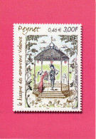 SOUVENIR Émis Par La Poste - Carte Postale " Peynet" Timbre De L'année 2000 - Le Kiosque Des Amoureux Valence - Documents De La Poste