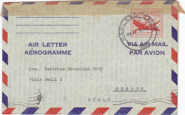 STATI UNITI - USA -   OAKLAND (CALIFORNIA) - AIR LETTER V.G PER GENOVA - ITALIA - 1958 - 1941-60