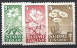 Finlande 1949 N° 349/351 Surtaxe Oeuvres Antituberculeuses Avec Fleurs Sauvages - Nuevos