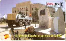 CP-218D TARJETA DEL EJERCITO ESPAÑOL EN BOSNIA DE TIRAJE 17200 Y FECHA 09/01 - Commémoratives Publicitaires