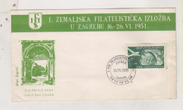 YUGOSLAVIA,1951 ZAGREB ZEFIZ FDC. Cover - Covers & Documents