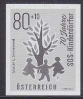 AUSTRIA(2019) Children Dancing Around Tree. Black Print. SOS Children's Village - Ensayos & Reimpresiones