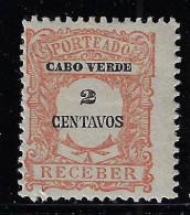 CAPE VERDE 1921 SCOTT #J23 MH - Isola Di Capo Verde