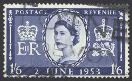 Great Britain Sc# 316 SG# 535 Used (a) 1953 1sh6p Dark Blue Queen Elizabeth II - Used Stamps
