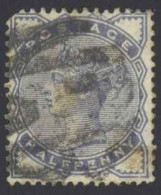 Great Britain Sc# 98 SG# 187 Used (a) 1884 ½p Slate Blue Queen Victoria - Unused Stamps