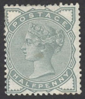 Great Britain Sc# 78 MH 1880-1881 ½p Deep Green Queen Victoria - Unused Stamps