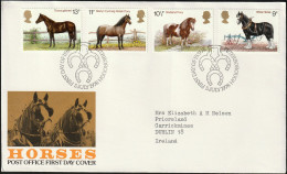 Great Britain   .   1978   .  "Horses"   .   First Day Cover - 4 Stamps - 1971-1980 Em. Décimales
