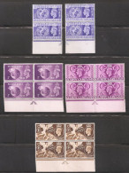 Great Britain 1948,KGVI Olympic Games Issue, Pairs & Blocks Scott # 271-274, VF MNH** (Lot-1) - Unused Stamps