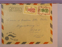 AG48 CONGO BELGE BELLE LETTRE RARE DESTINATION 1949 PETIT BUREAU LUKUL A HORN SUISSE +AFF. INTERESSANT++ + - Covers & Documents