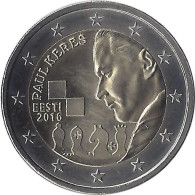 2016 ESTONIE - 2 Euros Commémorative - Paul Keres - Estonia